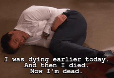 Actor Rob Lowe Faking Death GIF