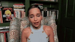 Actress Emilia Clarke Confused Laughing Awkward GIF