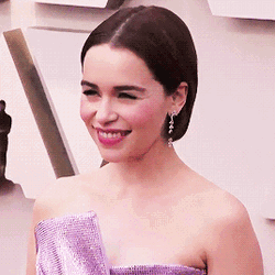 Actress Emilia Clarke Cute Smile And Waving GIF