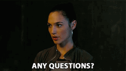 Actress Gal Gadot Any Questions GIF