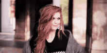 Actress Holland Roden Messy Hair Laughing  GIF
