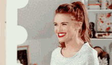 Actress Holland Roden Removing Excess Lipstick GIF