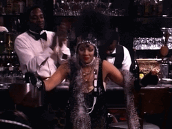 Actress Kim Fields Bow And Looking Around GIF