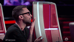 Adam Levine Blow Kiss Kelly Clarkson GIF