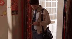 Adam Scott Hit By Skeleton GIF