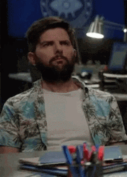 Adam Scott Not Listening GIF