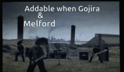 Addable When Gojira And Melford Are Playing A Music Video GIF