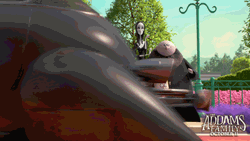 Addams Family Cartoon Uncle Fester Kitty Kat  GIF