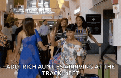 Addi Rich Aunties Arriving at Track Meet