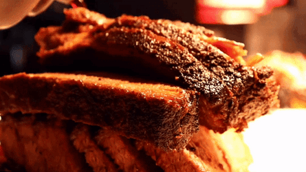 Adding Brisket Sauce GIF