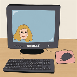 Adele Animated Desktop Screensaver GIF