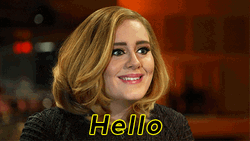 Adele Being Interviewed Saying Hello GIF