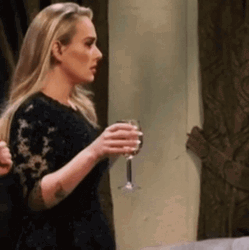 Adele Breaks Champagne Glass GIF