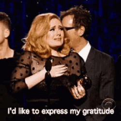 Adele Crying For Gratitude GIF