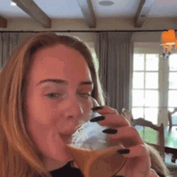 Adele Drinking Coffee GIF