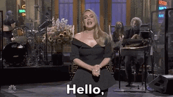 Adele On Stage Saying Hello It's Me GIF
