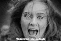 Adele Saying Hello From The Outside GIF