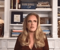 Adele Squints Her Eyes Then Nods GIF