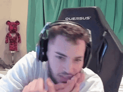 Adin Ross Bites Toe Sitting Gaming Chair GIF