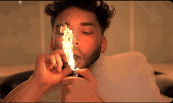 Adin Ross Smoking Bath Tub GIF