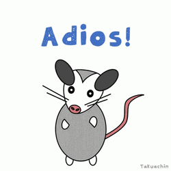 Adios Cute Mouse Animated Sticker GIF