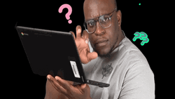 Administrative Professionals Day Man Holding Laptop GIF