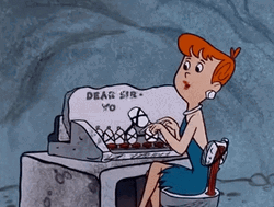 Administrative Professionals Day The Flintstones Typing GIF