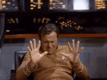Admiral James T. Kirk Shocked Jazz Hands GIF