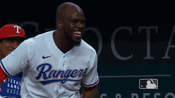 Adolis Garcia And Andy Ibanez Bro Hug GIF