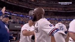 Adolis Garcia High Five With Teammates GIF