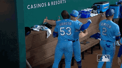 Adolis Garcia Hugging A Teammate GIF