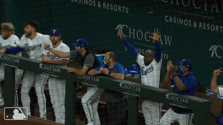 Adolis Garcia Tapping Fence With Force GIF