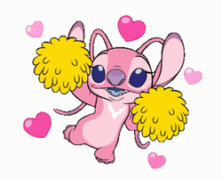 Adorable Angel Heart Cheer Dance GIF