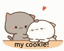 Adorable Animated Kitties My Cookie GIF