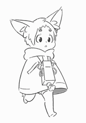 Adorable Anime Running Drawing GIF