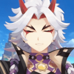Adorable Arataki Itto Slow Motion Stare GIF