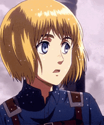 Adorable Armin Arlert Looking Around GIF