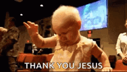 Adorable Baby Praising Thank You Jesus GIF