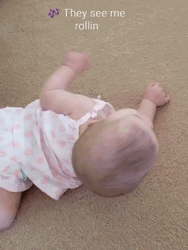 Adorable Baby Rolling They See Me Rollin GIF