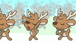 Adorable Dancing Reindeers Animation GIF