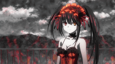 Adorable Date A Live Kurumi Laughing GIF