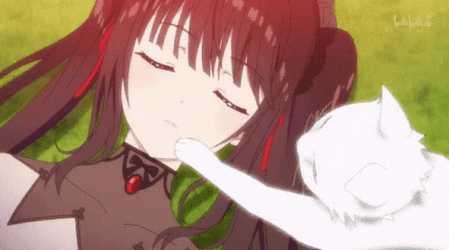 Adorable Date A Live Sleeping Kurumi Cat GIF