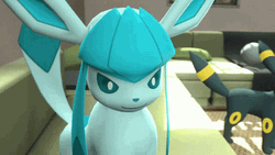 Adorable Glaceon Glasses GIF