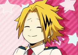 Adorable Hero Academia Denki Pink Stars GIF