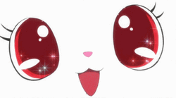Adorable Kawaii Anime Cat Eyes GIF