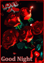 Adorable Love Good Night Red Sparkle GIF