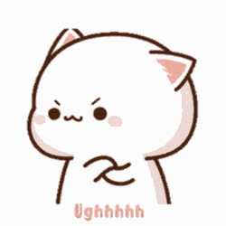 Adorable Mochi Anger Face GIF