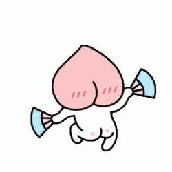 Adorable Peach Head Dancing GIF