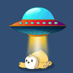 Adorable Penguin Ufo Abduction Failed GIF