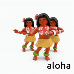 Adorable Playmobil Dance Aloha  GIF